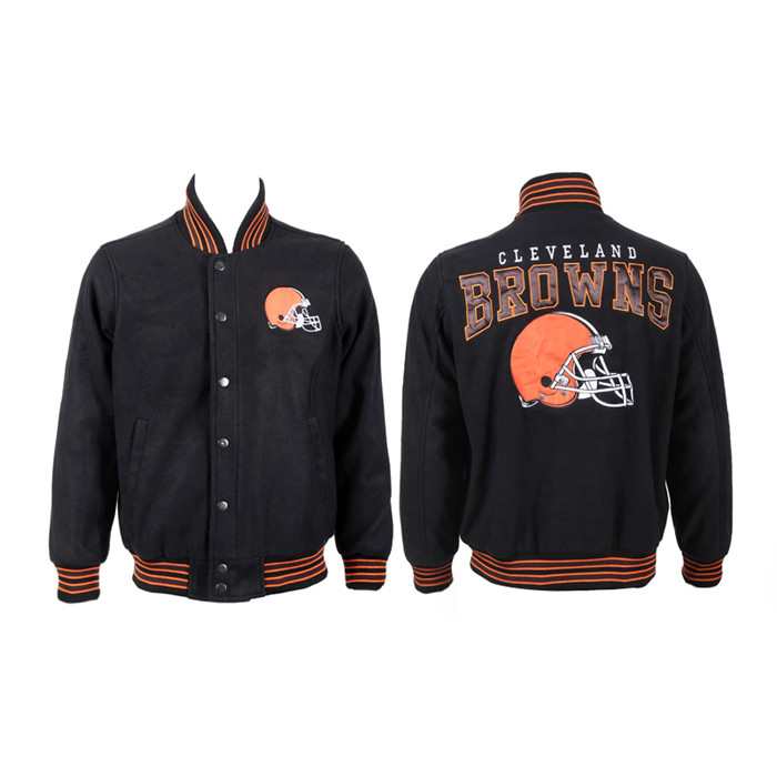 Men's Cleveland Browns Black Stitched Jacket